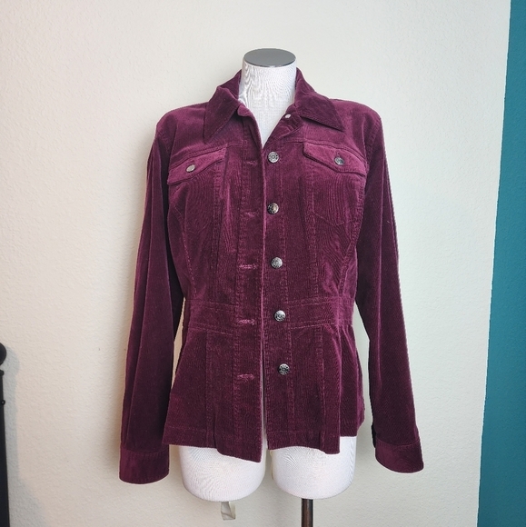 Crazy Horse Burgundy Corduroy Jacket Size L